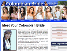 Tablet Screenshot of colombianbride.com